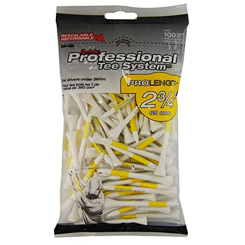 PrideSports PTS Wood Golf Tees | 100 Count, 2-3/4 Inch | #1 Wood Tee on Tour | Best for Drivers & Woods