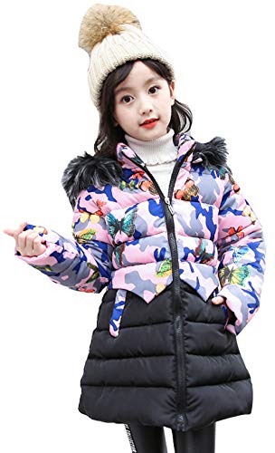 Childlike Me Baby Girls' Hooded Sweater Jacket with Sherpa Lining Pink Butterfly Tag 120