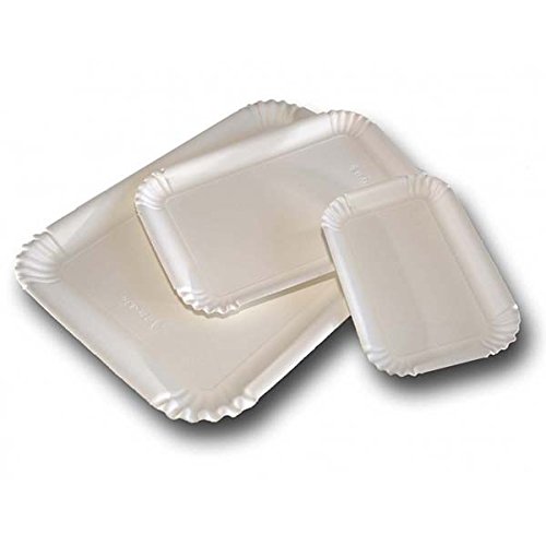 Vassoio in Cartone Bianco per Pasta e Dolci cm 17x25 - Conf. 100 pz