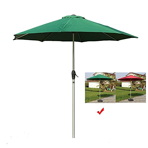 Parasol de jardin pour table 9ft mât aluminium avec housse de protection verte