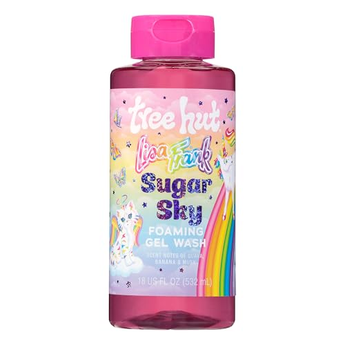 Image of Tree Hut Lisa Frank x Sugar Sky Body Wash, Limited Edition, 18 Fl Oz | Nourishing & Moisturizing Shower Gel w / Shea Butter & Essential Oils, Soft & Smooth Skin, Gentle Cleanser For All Skin Types