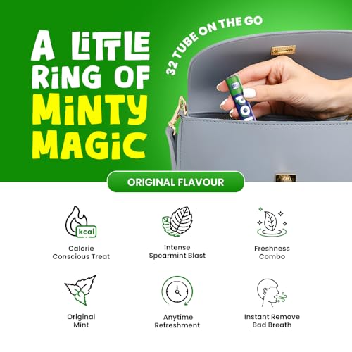Polo Original Mints Tubes Rolls 32Pcs x 34g Perfect Peppermint Mints Multipack Sweets for Your Fresh & Minty Breath