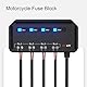 12-V-Motorrad-Sicherungsblock, 20-A-Sicherungs- und Relaiskasten-Kit mit LED-Anzeigeleuchte 9,6 x 4,5 x 2,43 cm/3,8 x 1,8 x 1 Zoll Schnellverdrahtungs-Sicherungskasten für