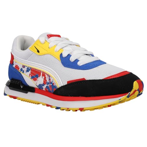 PUMA Kids Boys City Rider Splash Lace Up Sneakers Shoes Casual - White2