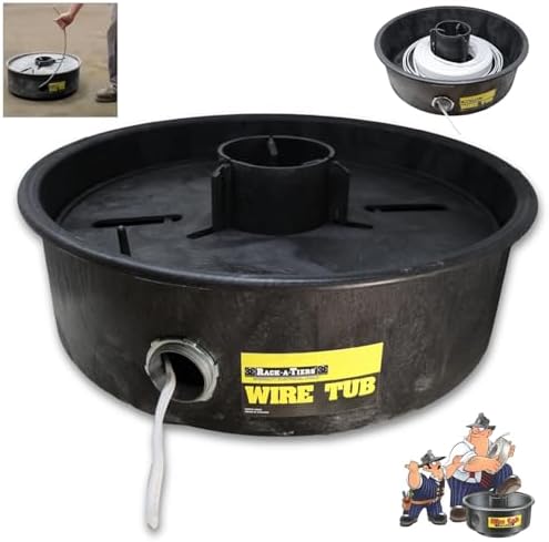 Rack-A-Tiers Wire Tub - Coil Wire Dispenser, Dispense & Rewind Wire Coils, 360° Wire Dispensing, Spinning Electrical Wire Dispenser, No Setup Needed (18455) image 5
