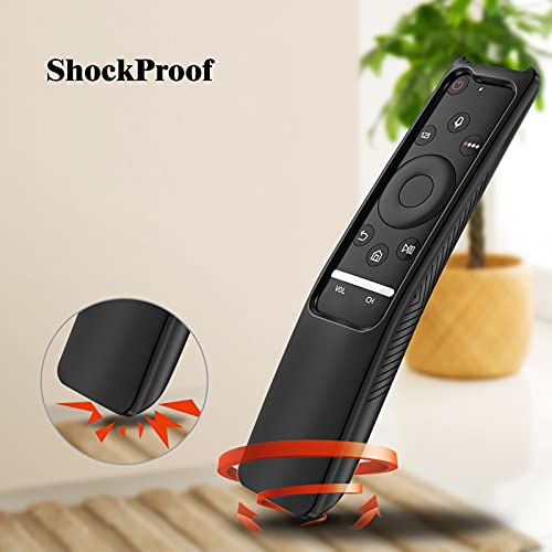 Fintie Protective Case Compatible Samsung Smart Tv Remote Controller Bn59 Series, Casebot Light Weight Kids-Friendly Anti Slip Shock Proof Silicone Cover, Black #TOP7