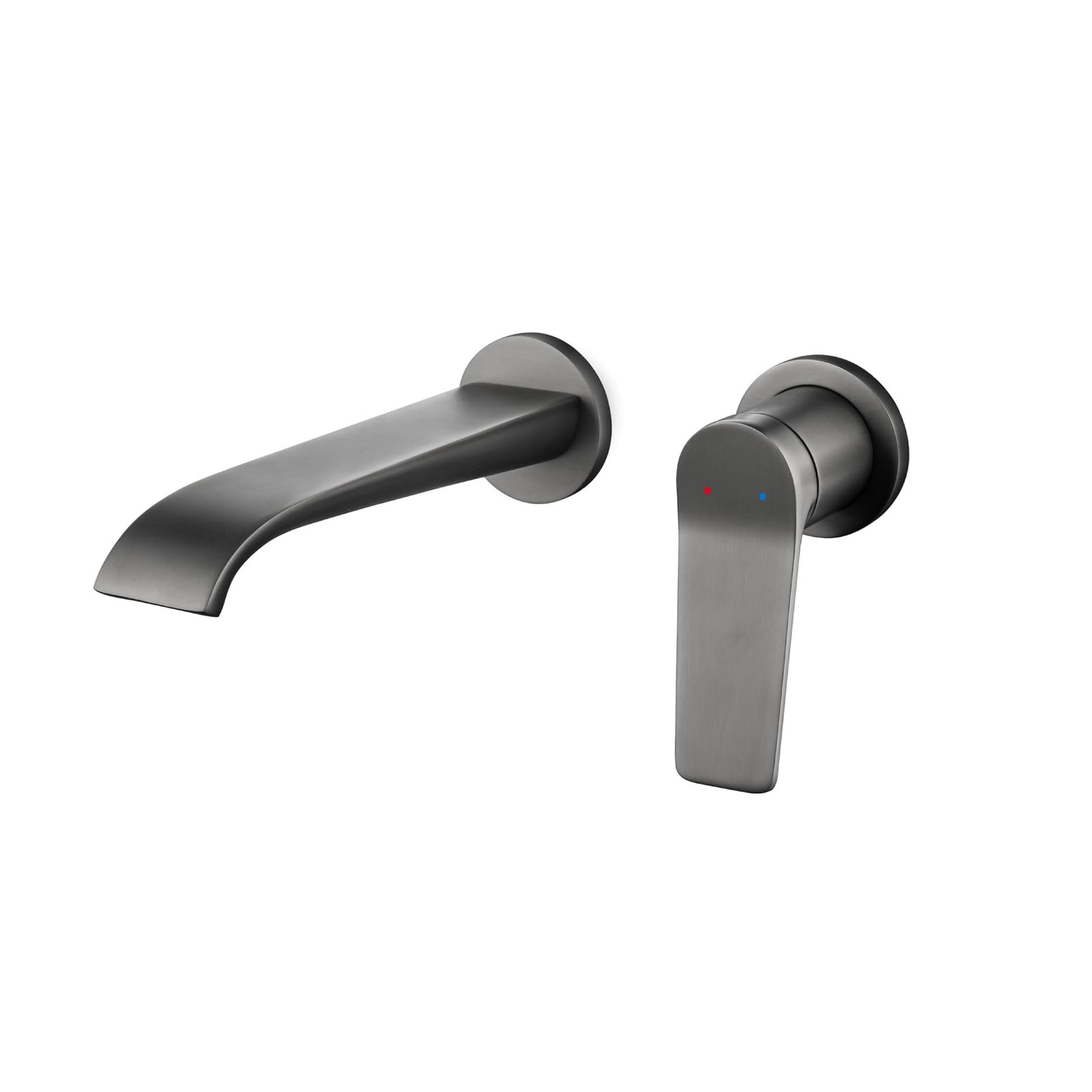 Robinet cascade pour lavabo de salle de bain mitigeur mural fendu gris étoile de lumière