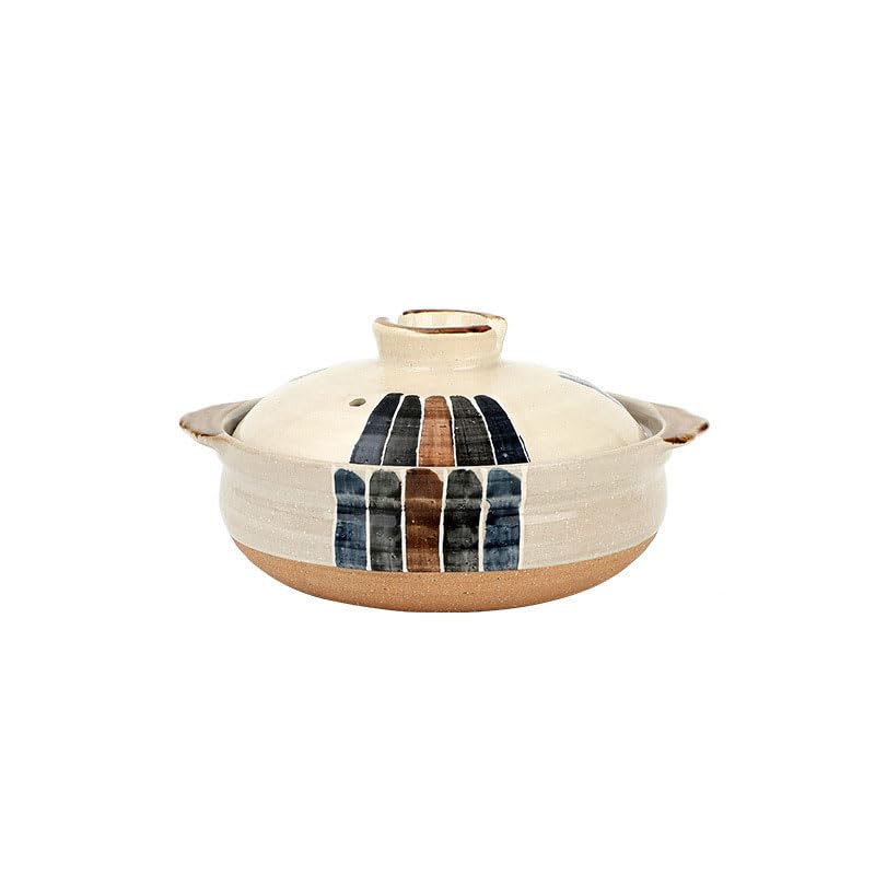 Ceramiczny garnek do gulaszu z pokrywką, żaroodporne naczynia gliniane, do gulaszu, zup i ryżu, zapiekanka retro
