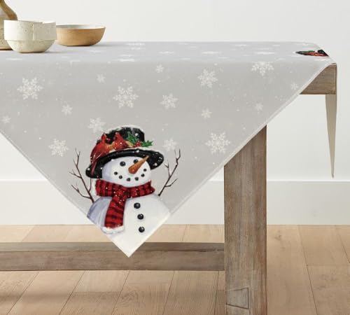 Artoid Mode Grau Schneemann Schneeflocken Weihnachten Tischdecke,...