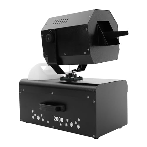 Snow Machine, 2000w Artificial Snowflake Machine with Remote Control, Indoor/Outdoor High Output Fake Snow Machine with Automatically Rotate 90°,Snowflake Making Liquid Bottle, Spraying Range 9.84ft