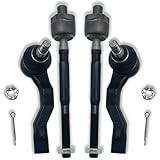 Chassora EV80279 ES80578 ES80579 4PCS Front Outer Inner Tie Rod End Link Fit for...