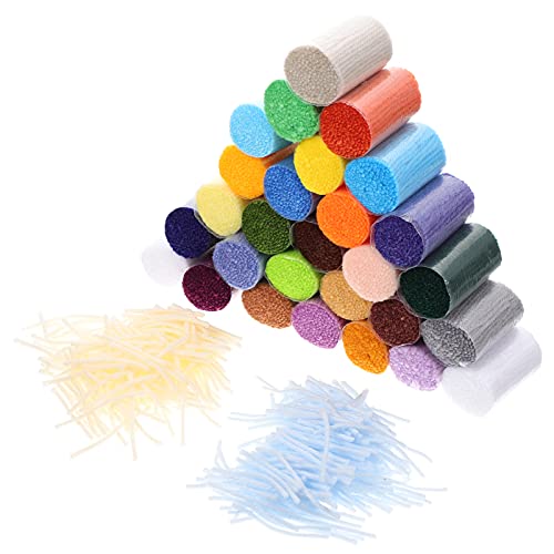 30 Rolls Pre Cut Yarns Colorful Yarn Bundles Precut Rug Yarn DIY Latch Hook for Handmake DIY Craft Sewing Knitting