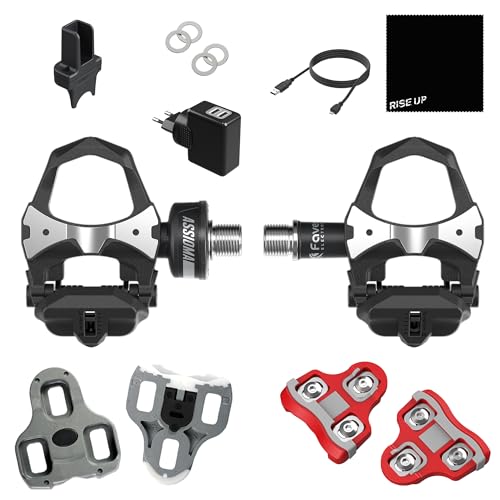 Favero Assioma UNO, Single-sensing Side Pedal Based Cycling Power Meter with Extra Cleats, LOOK Keo Grip Road Cleats, Bluetooth & ANT+ Connectivity for Bike Computers, Cycling GPS Units, & Smartphones