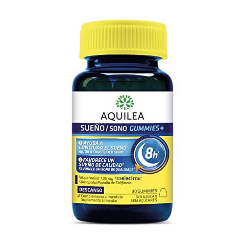 AQUILEA | Sueño Gummies 30 gominolas | Melatonina + Melotime™ | Descanso y Sueño de calidad | Sin azúcar