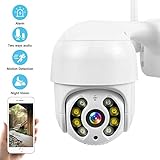 ● [Audio Bidireccional y Pan 355°/Tilt 90°]: El micrófono y el altavoz incorporados te permiten comunicarte con tu familia incluso cuando estás lejos de casa. Con una rotación horizontal de 355° y una rotación vertical de 90 °, esta cámara wifi de vigilancia de interior WIFI crea una cobertura completa de 355 ​​°. Soporta micro SD de hasta 128GB