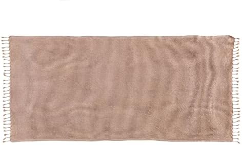 Kafthan - Waffle Turkish Cotton Bath & Pool Towel - Quick Dry Extra Soft Towels - Light Blanket & Towel - Ideal for Pool Spa & Bath - Peanut Brown - 35" x 67" - Single