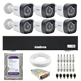 Kit 6 Câmeras Segurança Full HD DVR Intelbras 8 Canais Com HD Completo