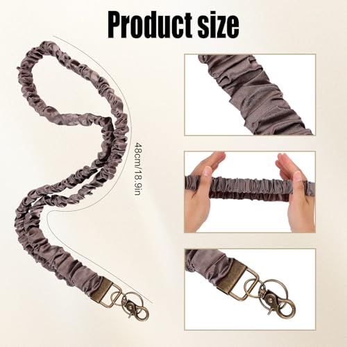 Retractable Scrunchy Lanyard Neck Keychain Ideal Decorations and Accessories for Hanging ID Badges and Keys for Women2