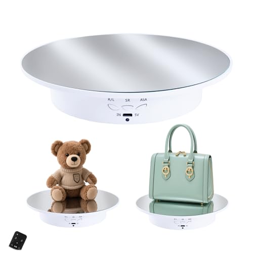GOHASPW Rotating Display Stand Turntable Stand Black Spinning Stand for Product Shows with...