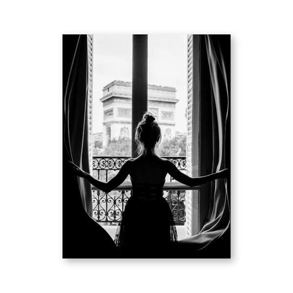 Peinture sur toile Paris haut de gamme tableau déco nature paysage urbain monochrome de France