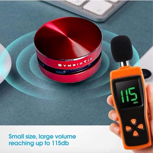 Symbiotic Portable Speaker, Hollow Object or Bone Conduction, Shower Speaker, Crimson, Pocket Sized - Image 4