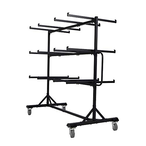 LIFETIME Upright Chair Storage Cart Alloy Steel Black