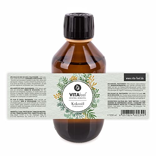 GreatVita Kokosöl fraktioniert, 1er Pack (1 x 250 ml) in Glasflasche inkl. Pumper