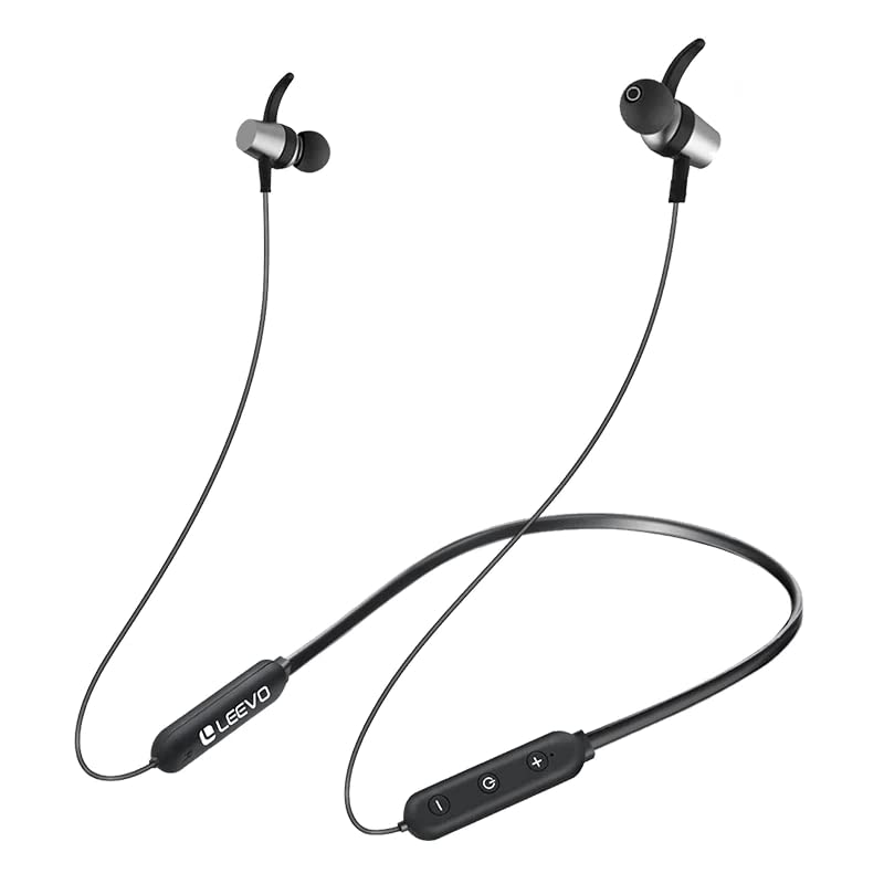 Image of Leevo Dance Wireless Neckband Earphones with Super-Fast Charging, Magnetic Ear-Tips and a Mesmerizing Sound Quality (Cherry Red)