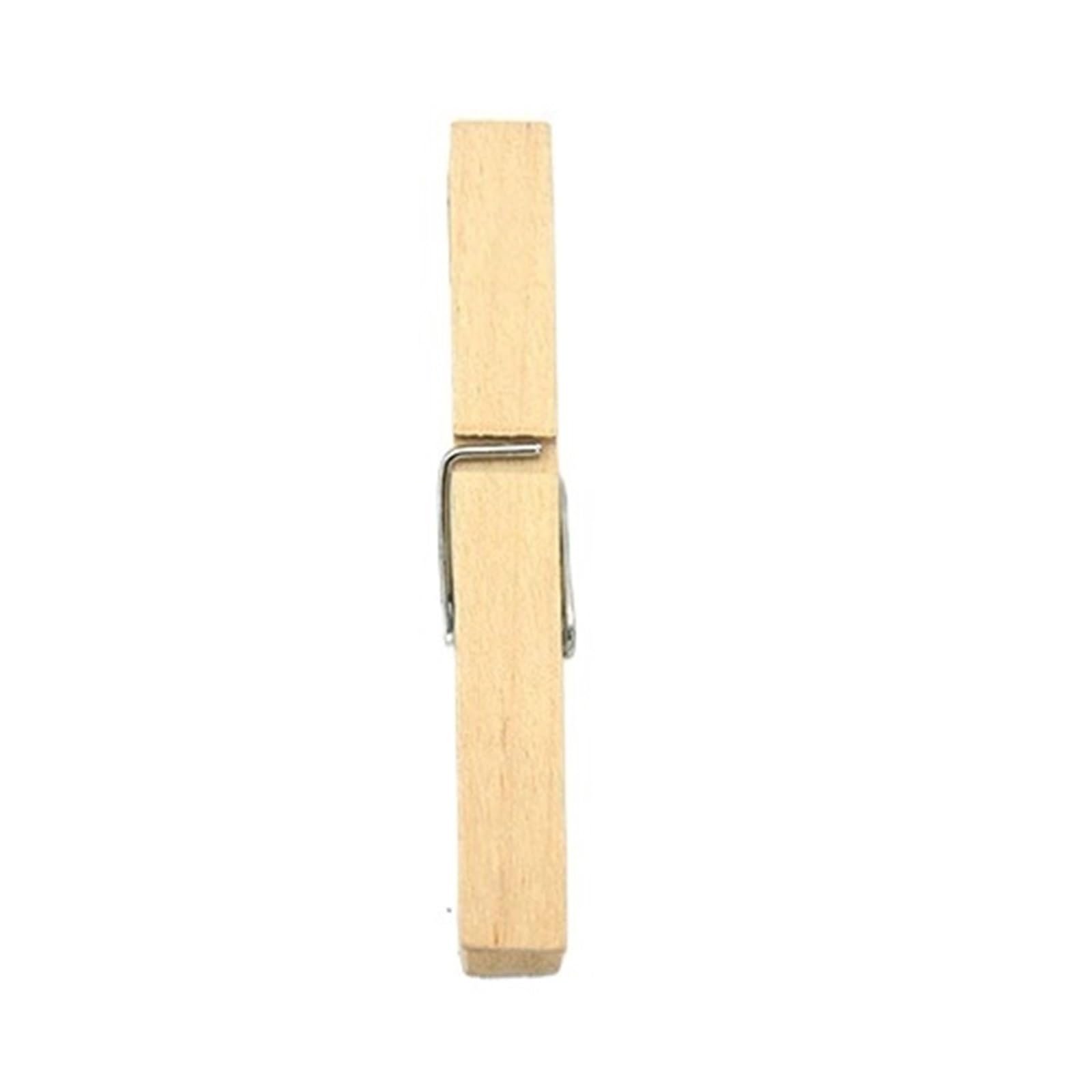 200PCS Wooden Clips For Photo Memo Office Clothespin Craft Decoration Pegs For Colthes(1.2x9cm)