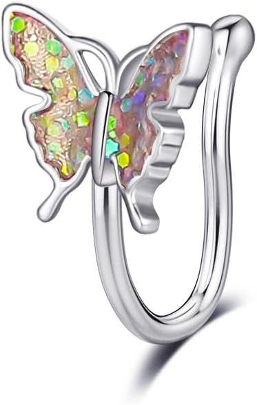 Nose & Ear Clip Gold Plated Pin Non Pierced Just Press for Women & Girls