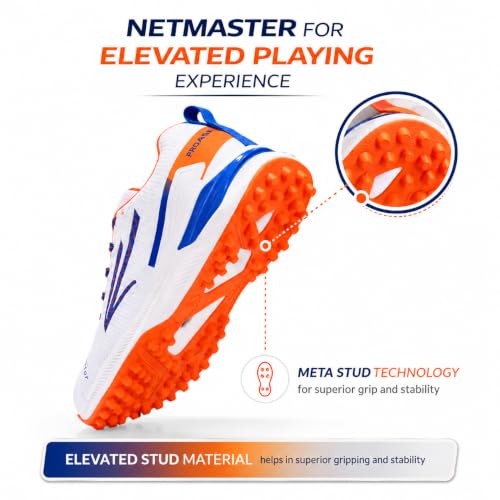 Image of PRO ASE SPORT PROASE NetMaster Cricket Shoes - Rubber Studs, Water-Resistant Upper, EVA Comfort Midsole
