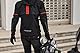 SHIMA DEVON Motorradjeans - Belüftete Elastische Slim Fit Biker Motorradhose mit FiberQL-Verstärkungen, CE Knie- und Hüftprotektoren (Herren, Schwarz, 32)