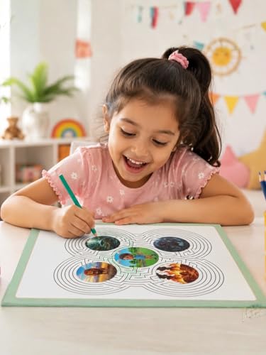 Image of SHASWATSTUDY 2-in-1 Eklavya Activity Box (Age 8) | Learning Box with Story Book + Activity Games + Affirmations + Sanskrit Shlokas + Crafts & Puzzles