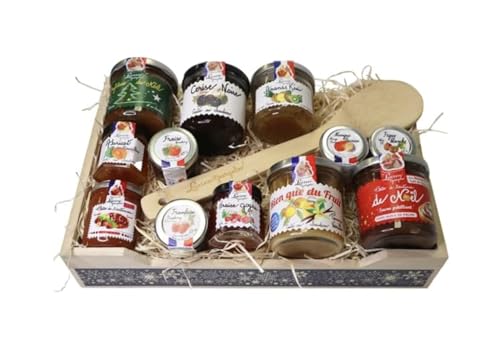 Lucien Georgelin - Coffret Cadeau Gastronomique Eva - 911g - Confitures et Pâte à Tartiner