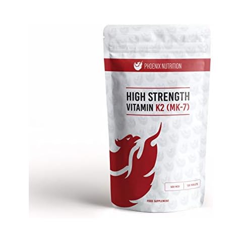 High Strength Vitamin K2 (MK-7) 500mcg x 120 Tablets - Phoenix Nutrition Cover