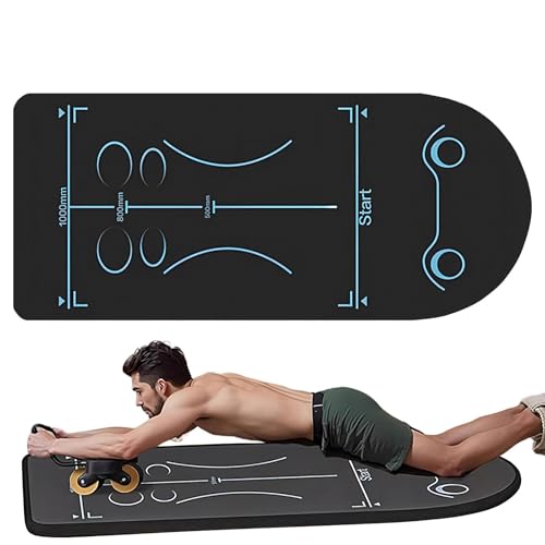 Alfombrilla para rueda de abdominales tapete para equipo de ejercicio cojín plegable de yoga y fitness