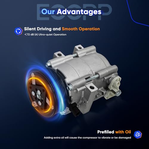 Image of ECCPP AC Compressor Fit for Ford E-350 E-450 Super Duty 6.0L 2008-2010 AC Compressor with Clutch