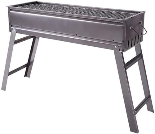 Barbacoa portátil de carbón, Plegable, para Exteriores, Ideal para jardín, Camping y cenas Familiares. 60x47x23 cm. Diseño Compacto y Ligero picnics.