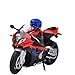Modèle de moto Modèle de voiture de moto 1/12 pour S1000RR course motos Simulation alliage avec casque son et lumière Collection enfants jouets cadeau Maquette de Moto ( Color : Red with box )