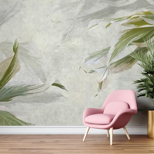 Image of PAPER PLANE DESIGN Excusite Tropical Leaves and Nature Wall Leaf Mural Wallpaper. Full Wall Coverage. (Ds-2). 10 FEET X 12 FEET (Canvas Texture - SELF Adhesive, 120, Square Feet)