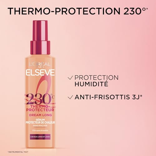 L'Oréal Paris - Sérum Protecteur de Châleur 230° - 72H Anti-Frisottis - Lissage de Rêve Sans Rinçage - Elseve Dream Long - 150 ml – Image 4