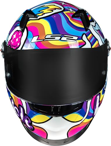 Capacete Feminino Ls2 FF358 Bubble Rosa Esportivo Fechado (62)