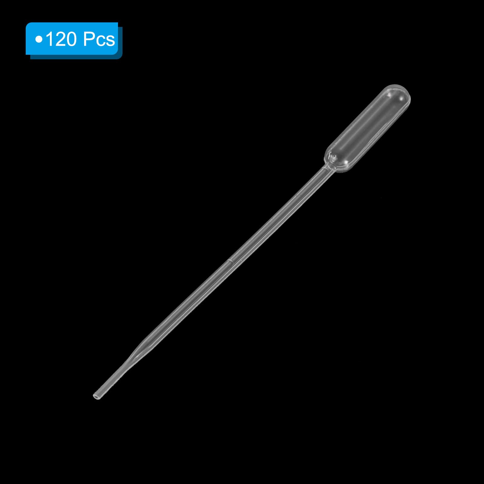 PATIKIL Pipettes compte-gouttes 0.5ml, 120pcs Pipettes en plastique Pipettes jetables Pipette transfert Pipette en plastique graduée pour Science Résine DIY Artisanat Art Maquillage Huile