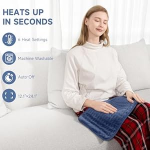 Heating Pad for Back Pain Cramps Relief, ZUODUN Electric Heating Pads for Neck/Shoulder/Leg with Auto Shut Off Large, 6 Heat Settings & Moist Heat Options, Christmas Gifts for Women, Men, Mom, Dad Heating Pad for Back Pain Cramps Relief ZUODUN Electric Heating Pads for NeckShoulderLeg with Auto Shut Off Large 6 Heat Settings Moist Heat Options Christmas Gifts for Women Men Mom Dad