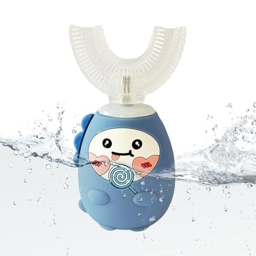qixeuoa Cepillo de dientes en forma de U para niños | 3 modos de cepillo de dientes eléctrico en U con temporizador | Limpiador recargable - Para pasar la noche, uso diario, hogar, viajes