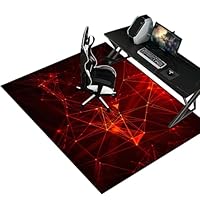 PLMM Vloerkleed, stoel, gamingtapijt, bureaustoel, tapijt onder stoel, antislip, wielen, tapijt, gaming, tapijt, hardhouten vloer, beschermmat, 160 x 180 cm