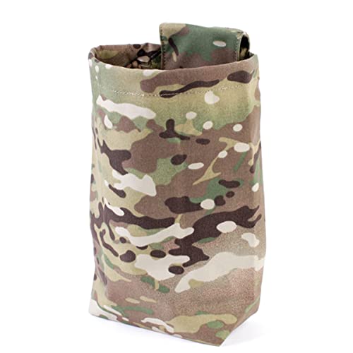 SeeboJK Tactical Mini Molle Dump Pouch für Duty Belt, Tarnfarbener Einstellbarer Aufrollbarer Faltbarer GüRteltasche, für Airsoft Paintball Jagd,Cp Cover