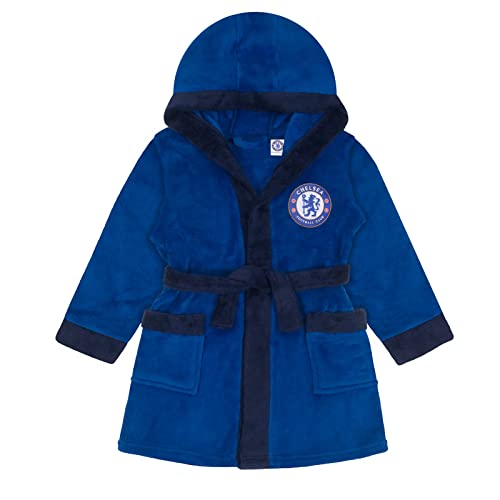 Chelsea Official Gift Baby Hooded Fleece Dressing Gown Royal Blue 0-6 Months