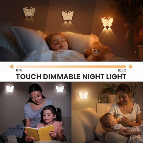 Image of LOFTEK Motion Sensor Night Light, Rechargeable Stair Lights, Wireless with Magnetic Stick on Wall Light for Hallway, Bathroom, Bedroom, Kitchen, Portable for Outdoor Camping, Warm White, 4 Pack