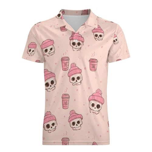 Boys' Classic Polo Shirts Short Sleeve Moisture-Wicking Golf & Tennis Shirts for Youth Teens Cute Pink Ghost Halloween4